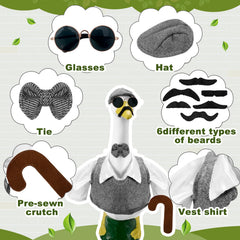 ComfyKit gafas y bigotes de fieltro con aspecto envejecido divertido