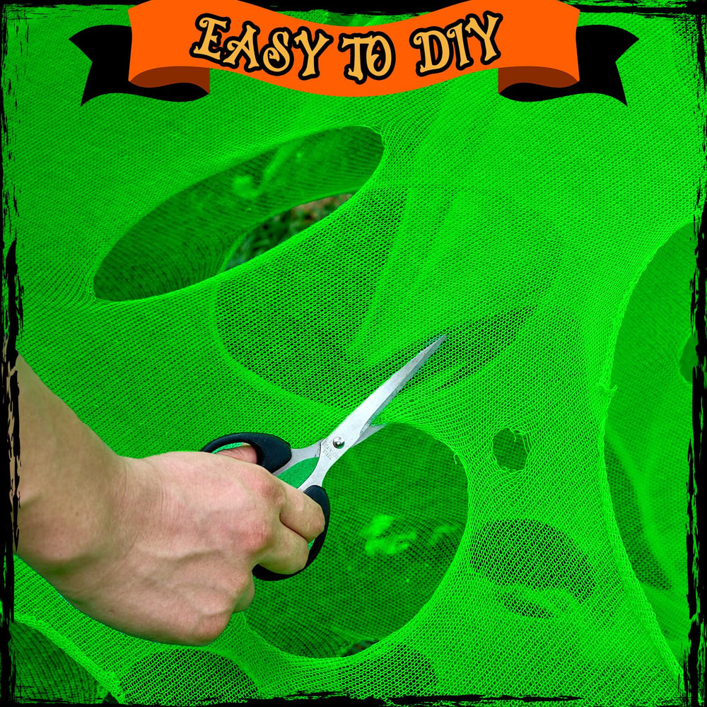 ComfyKit telaraña brillando bajo luz negra para efecto luminoso