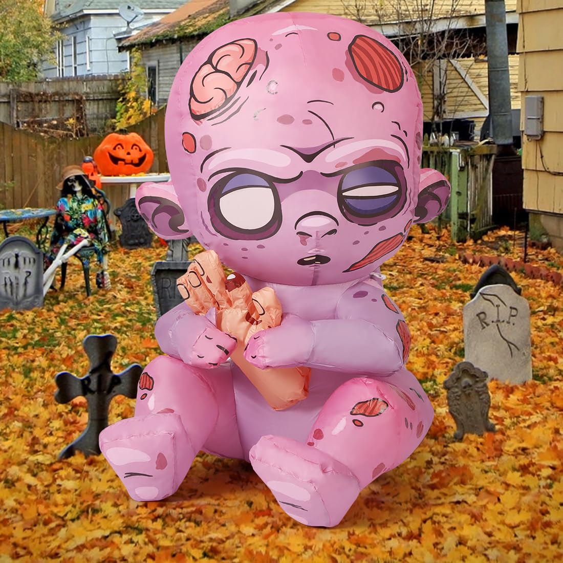COMIN inflable zombie detalle de tela impermeable para uso exterior duradero