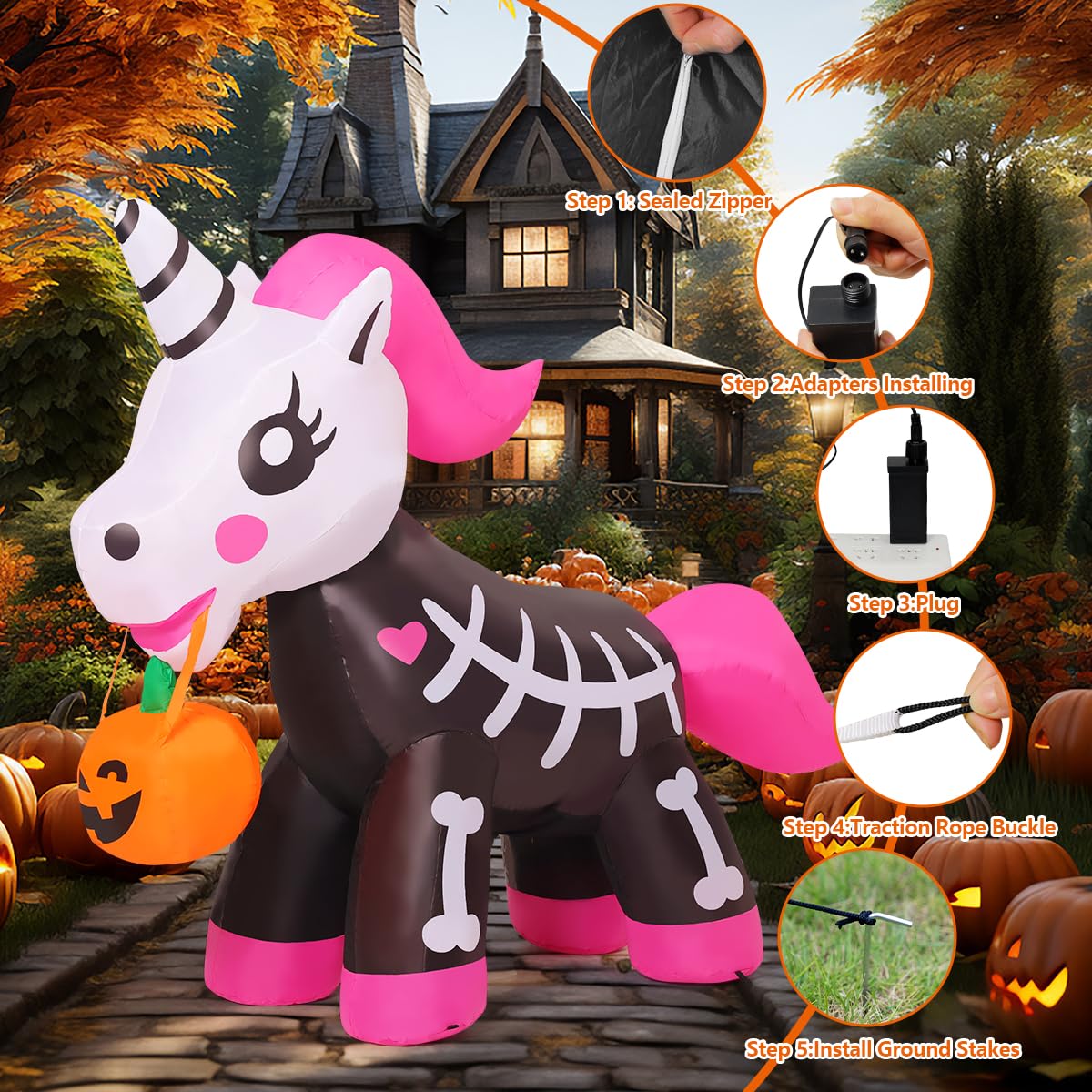 COMIN unicornio textura del material resistente para uso exterior duradero