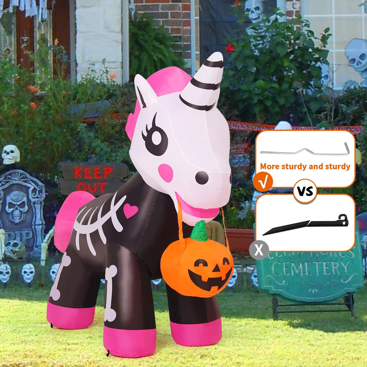 COMIN unicornio instalado en jardín creando ambiente festivo y acogedor