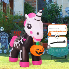 COMIN unicornio instalado en jardín creando ambiente festivo y acogedor
