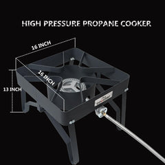 COOKAMP manguera trenzada y regulador 0–20 PSI para control seguro
