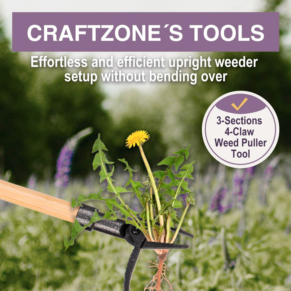 CRAFTZONE primer plano de la cabeza de acero con cuatro garras que asegura extracción profunda
