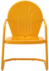 Crosley Furniture primer plano del respaldo redondeado de la Griffith con ranuras decorativas
