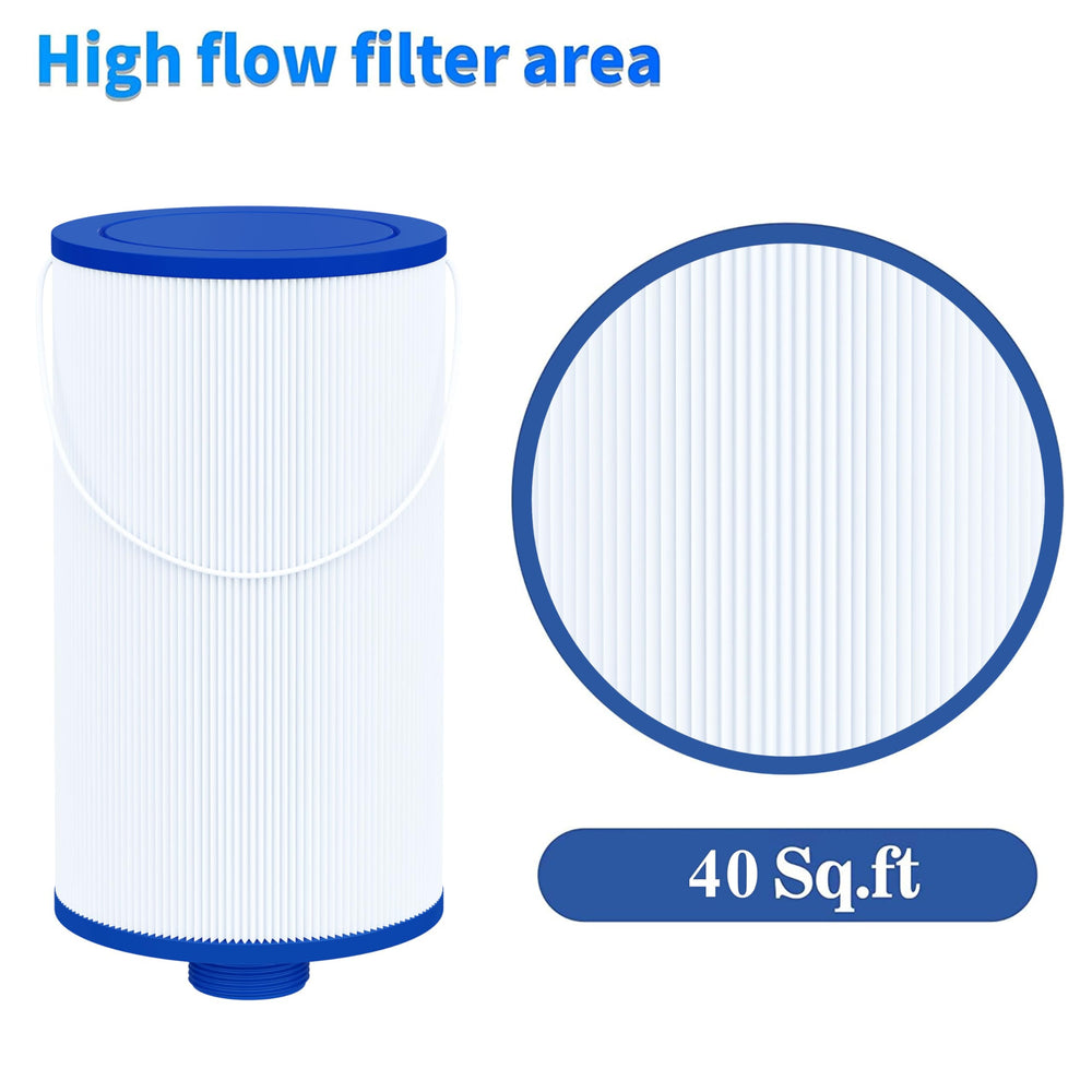 Cryspool filtro instalado en spa para agua más clara
