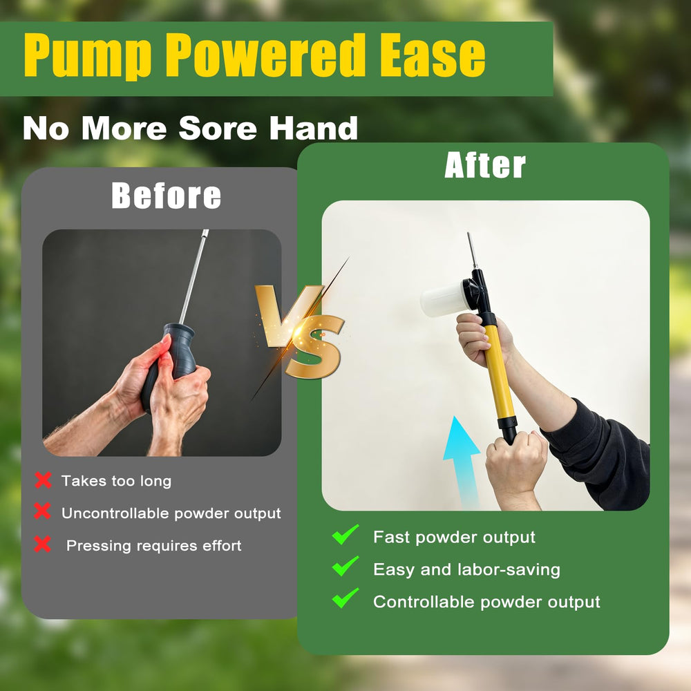 CSONFIT duster junto a regla para comparar alcance y tamaño