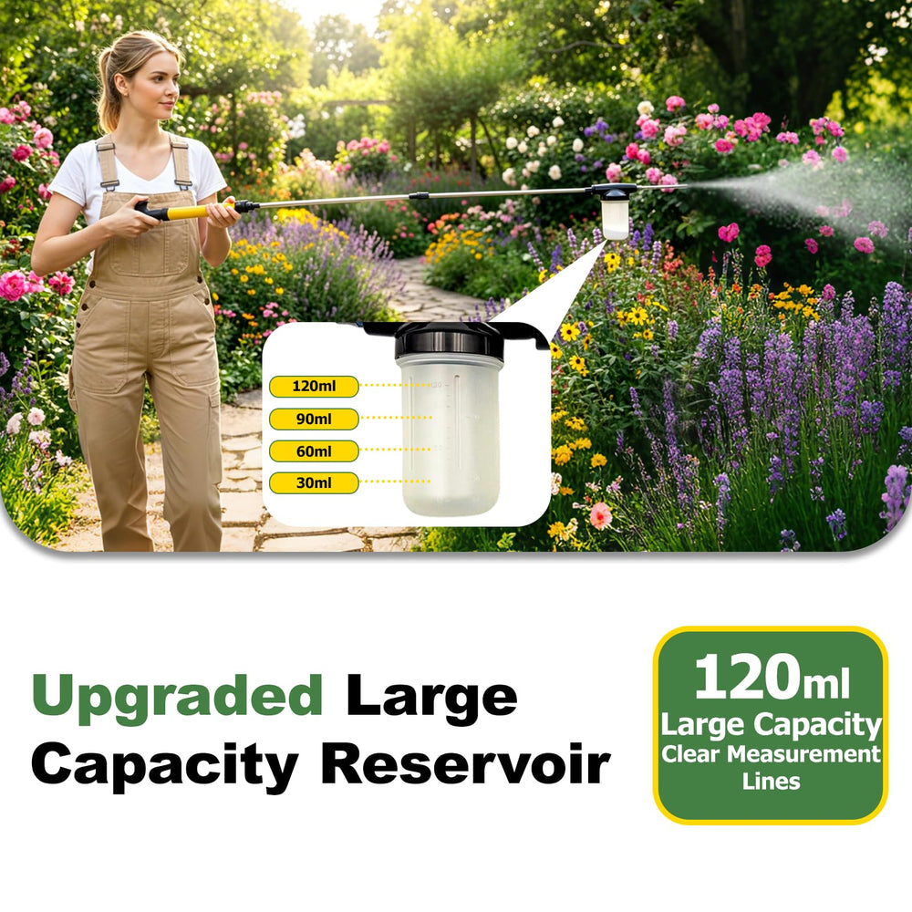 CSONFIT duster aplicando tierra de diatomeas en jardín fácilmente