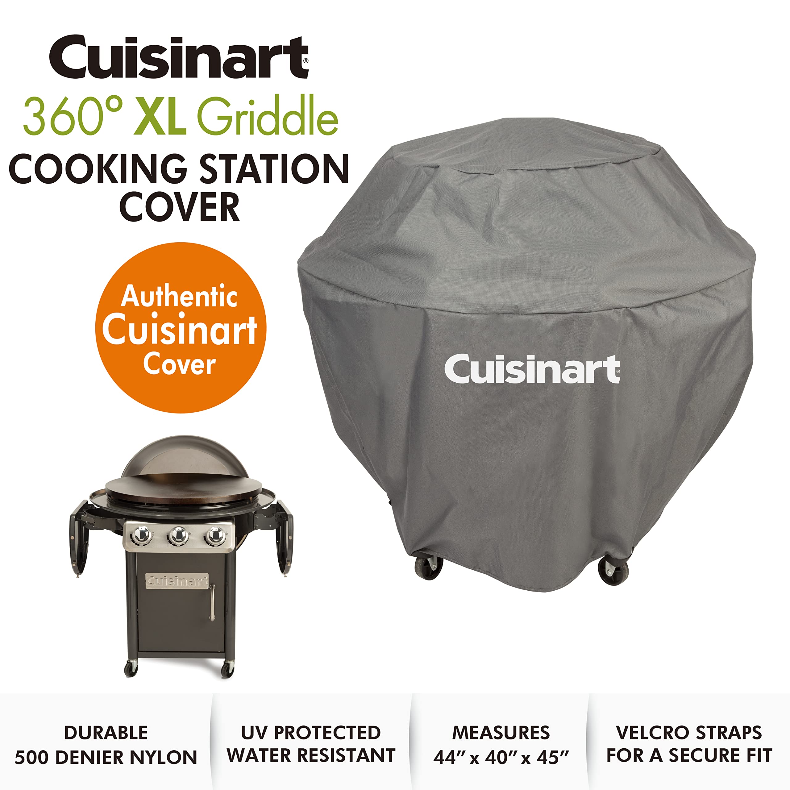 Cuisinart detalle del tejido resistente que evita desgarros y repele agua