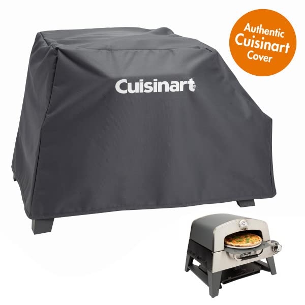 Cuisinart funda colocada sobre Pizza Oven Plus en uso, evita suciedad
