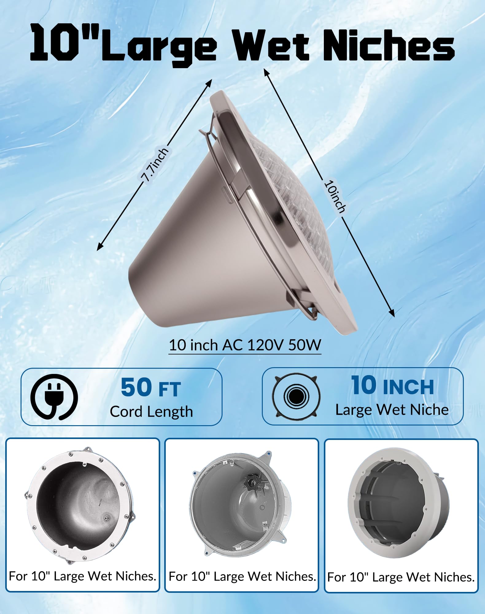 Cynlink piscina iluminada por la noche, ambiente uniforme y atractivo