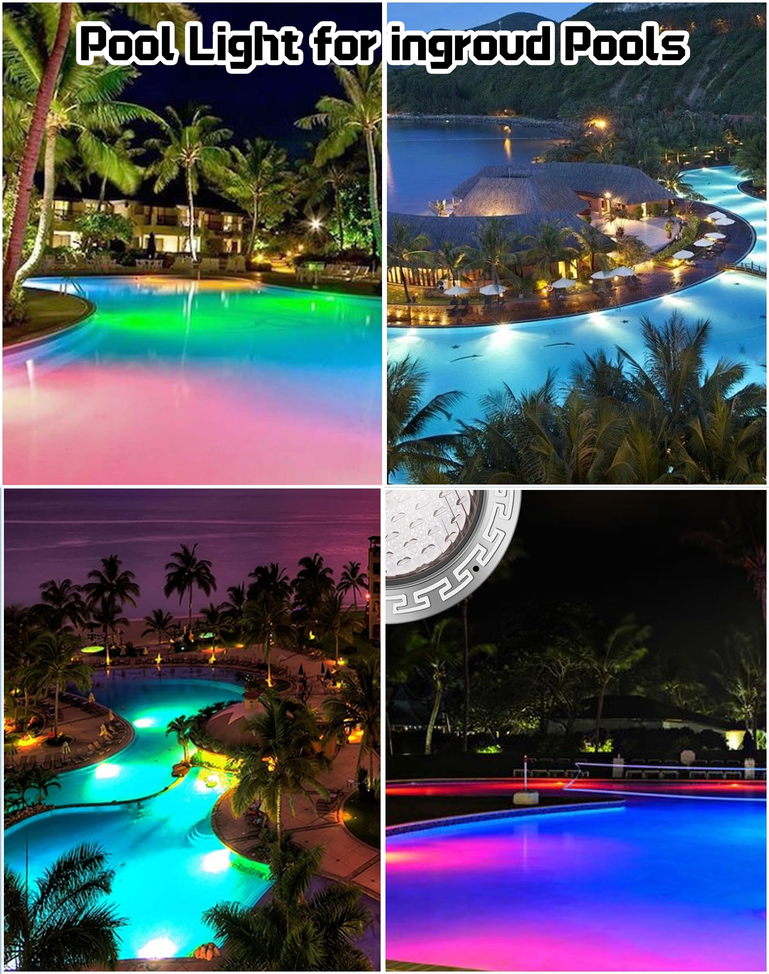 Cynlink iluminación de ambiente en fiesta de piscina, colores vibrantes