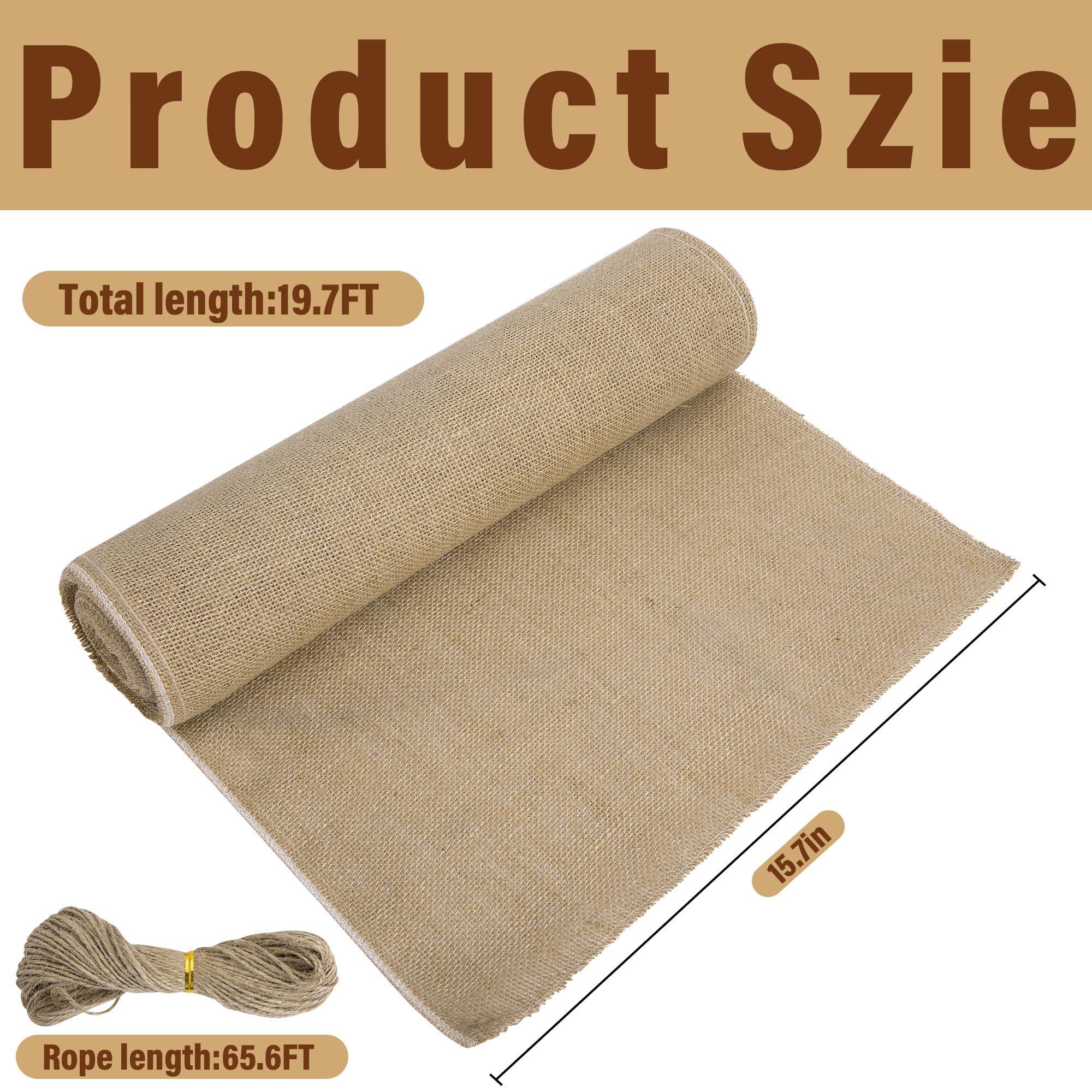 DECOHS textura de yute grueso respirable para resguardar corteza
