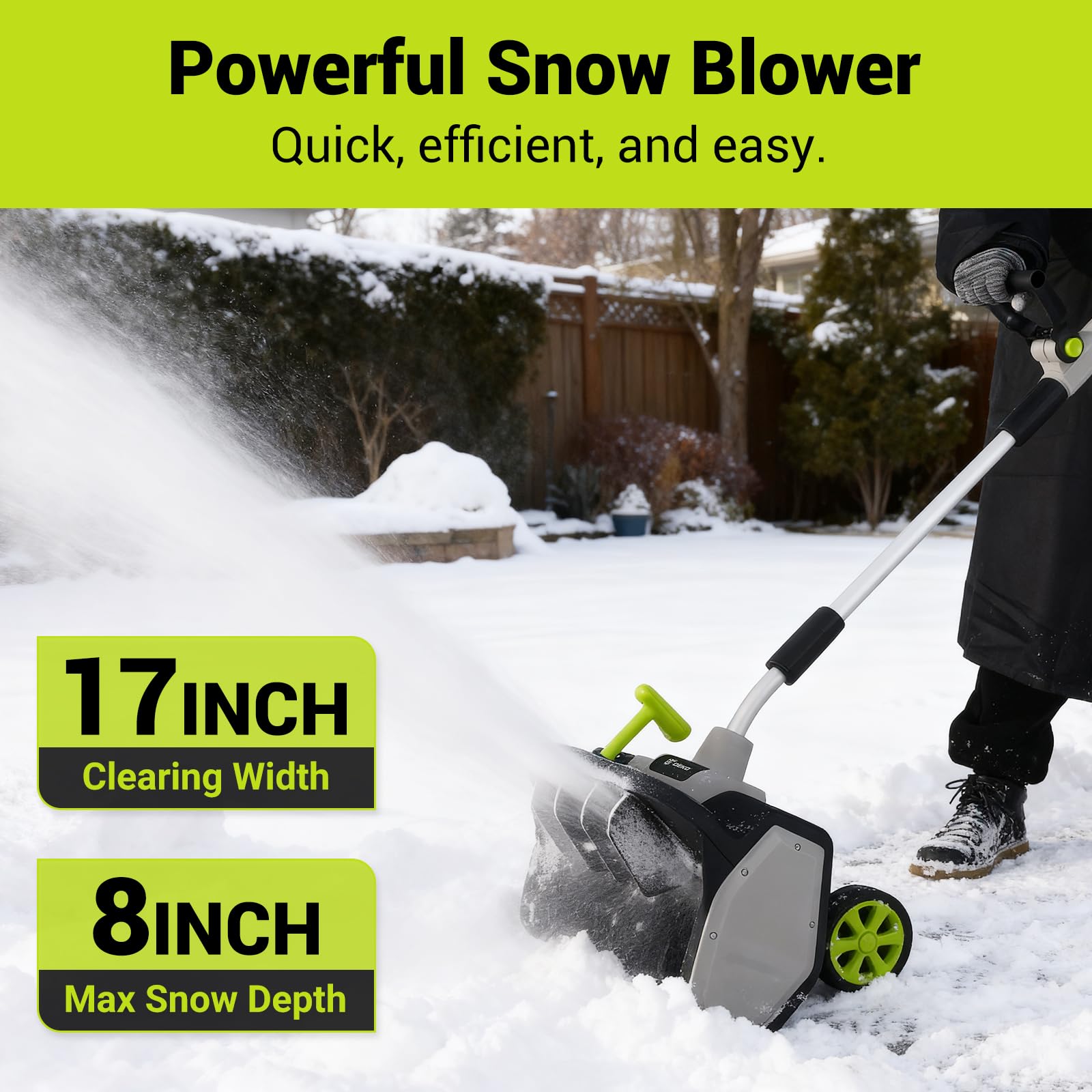 DEKOPRO tolva ajustable 60 grados que dirige la nieve con mayor control