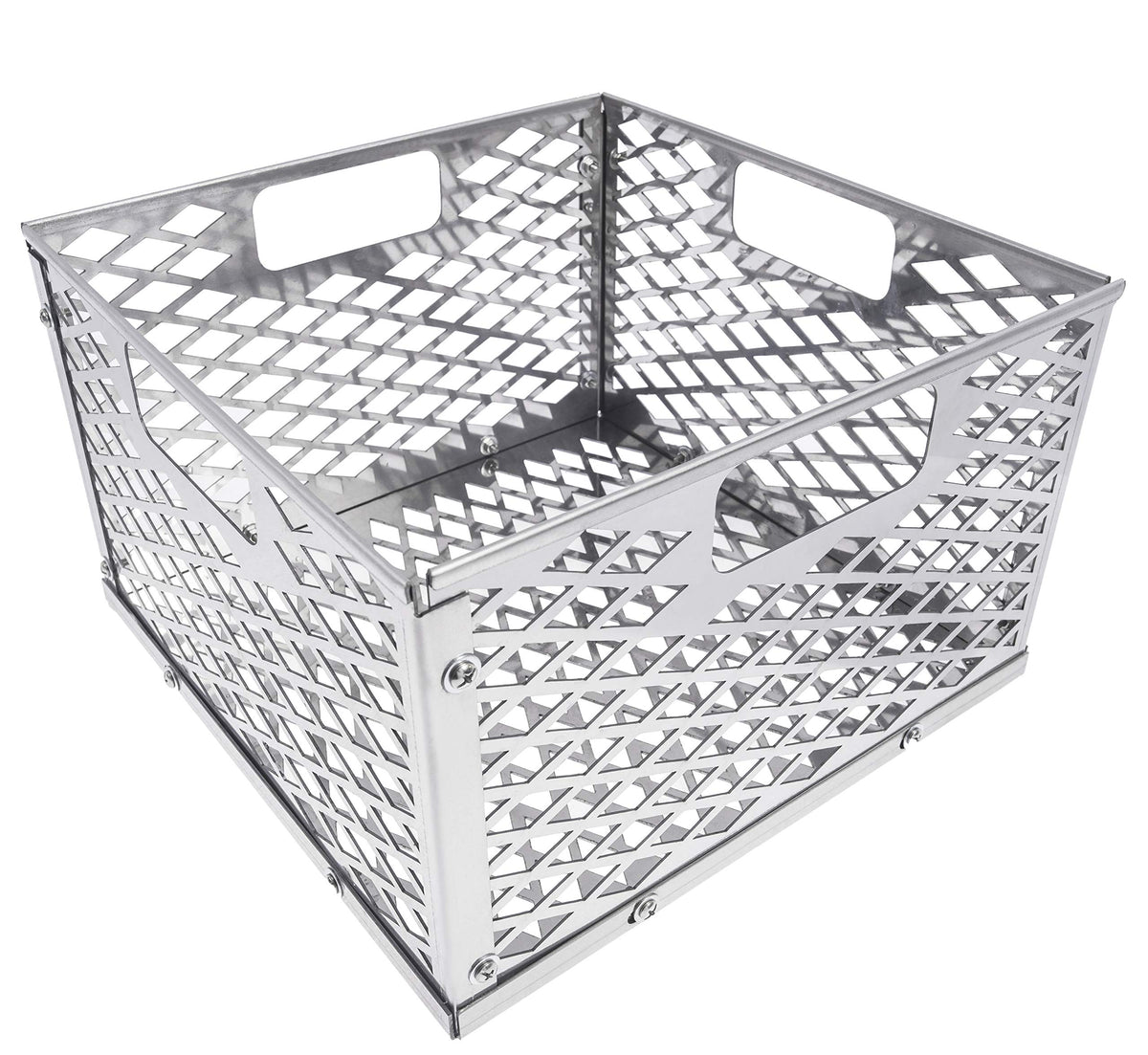 DELSbbq cesta frente empaquetada mostrando ajuste y acabado resistente