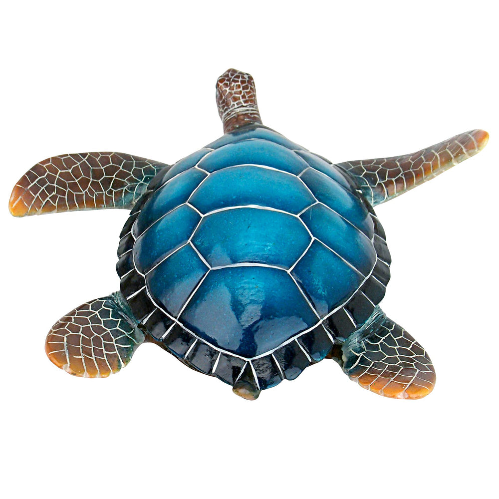 Design Toscano tortuga junto a piscina añadiendo color decorativo