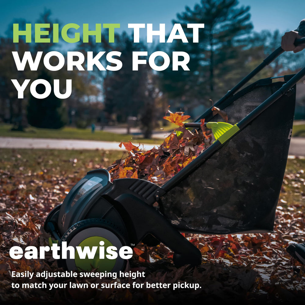 Earthwise bolsa colectora 2.6 bushels lista para vaciar sin ensuciar