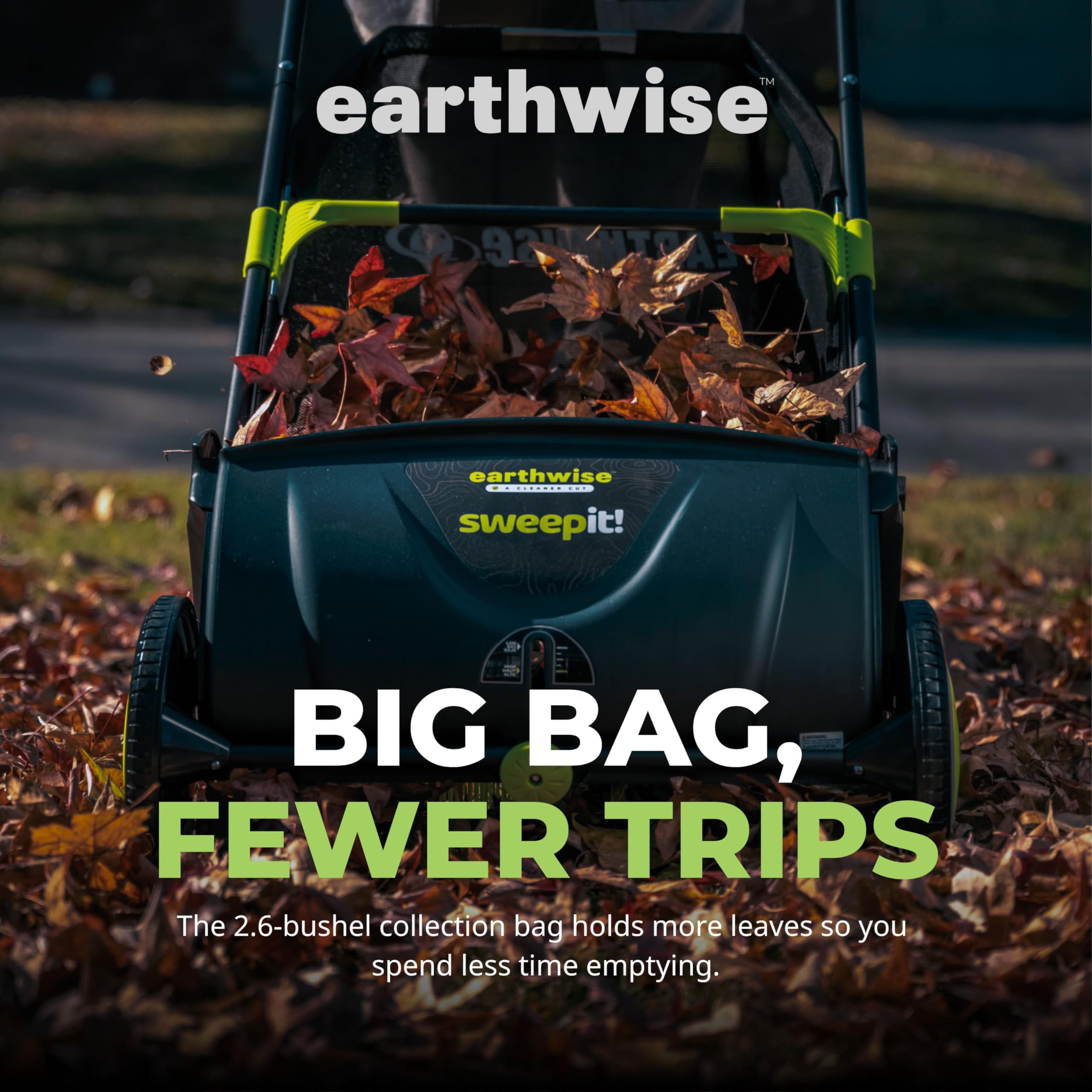 Earthwise vista lateral en operación para ilustrar movimiento suave