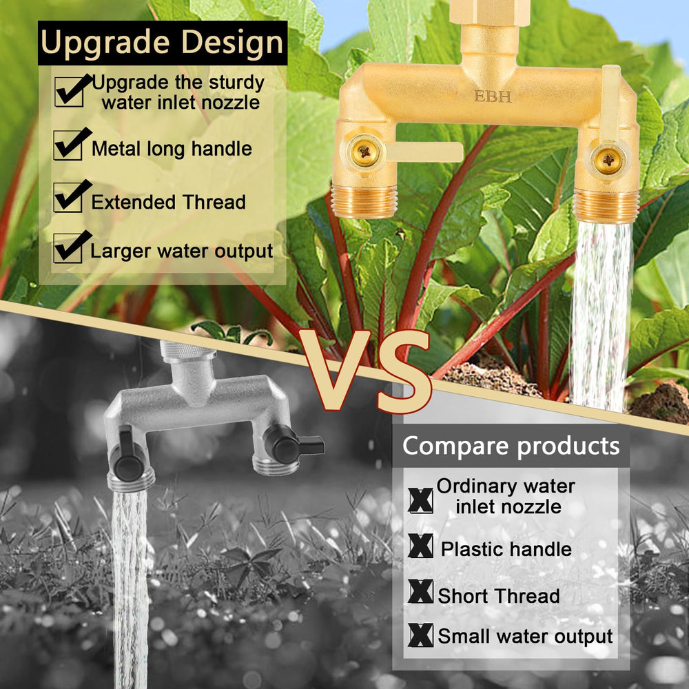 EBH divisor conectado a un aspersor, compatibilidad con accesorios de riego