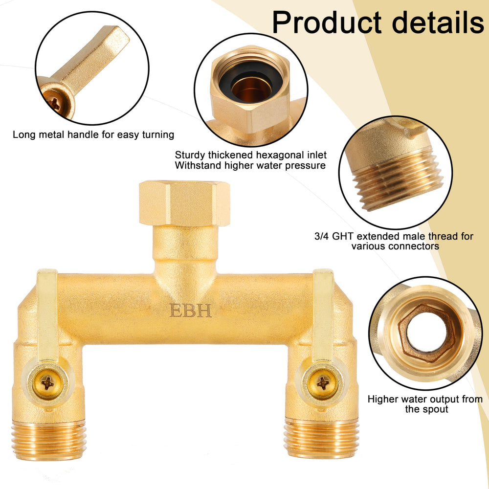 EBH mango largo ergonómico del divisor, giro fácil y control preciso