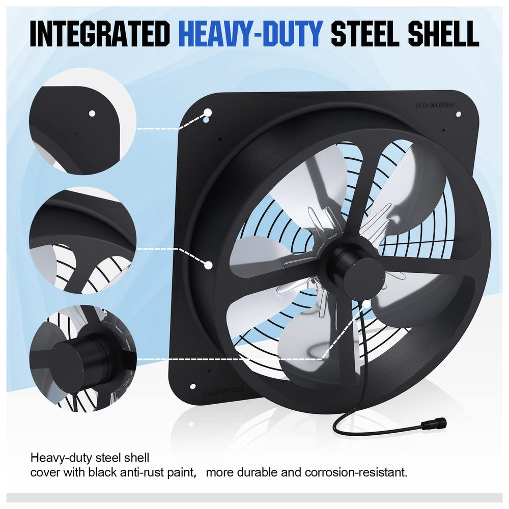 ECO-WORTHY ventilador en invernadero mejorando circulación y ambiente vegetal