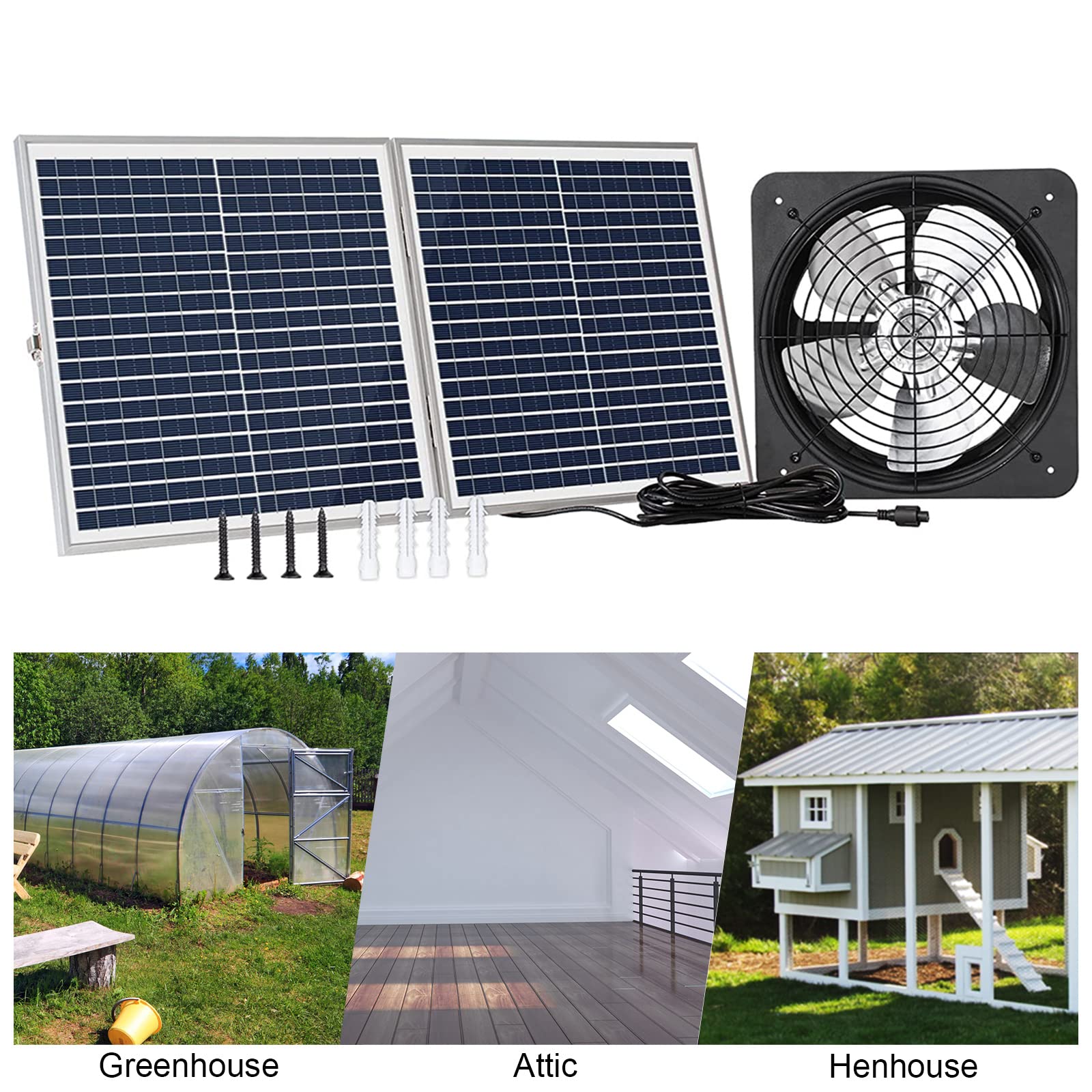 ECO-WORTHY ventilador dentro de gallinero optimizando ventilación para animales