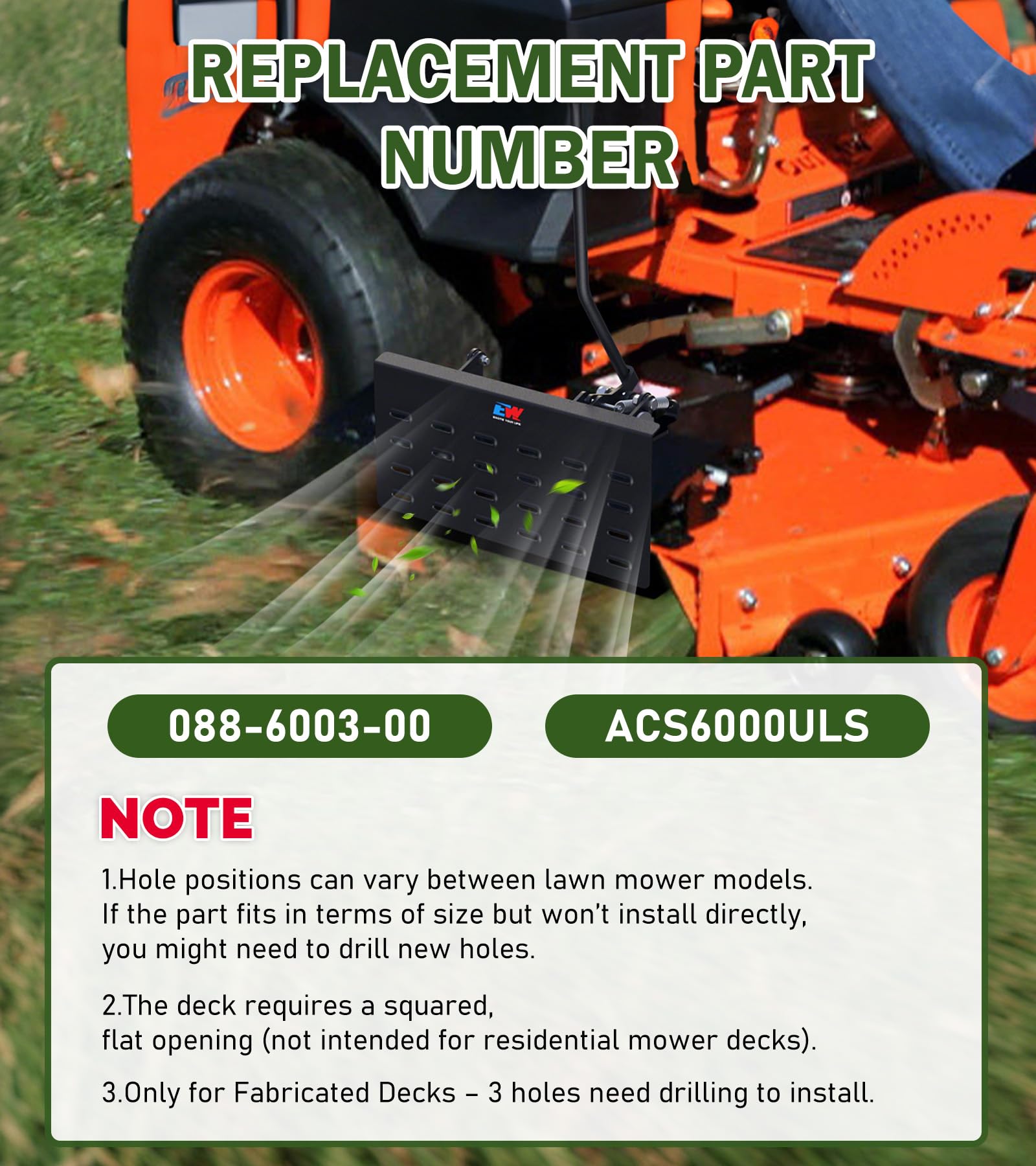ELITEWILL en posición de mulching reteniendo recortes para nutrir césped