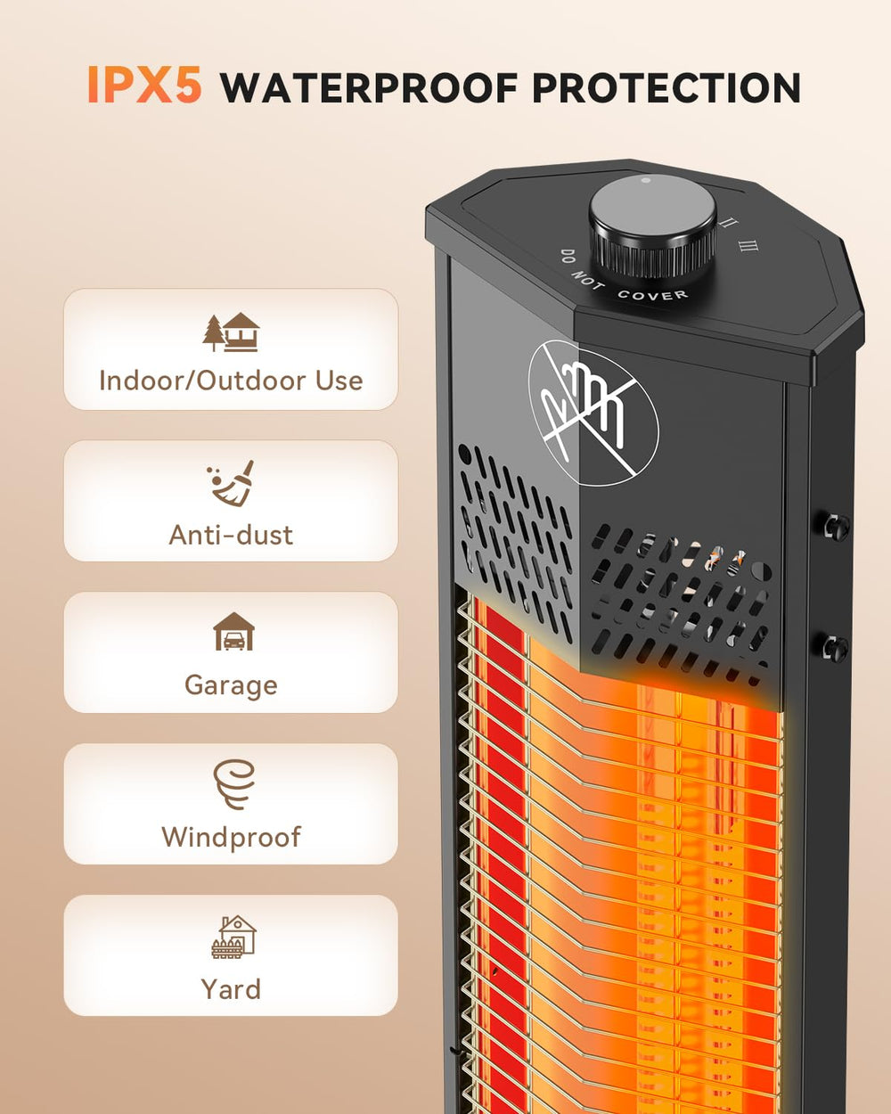 Encyclpo panel de control con botones para tres niveles de potencia