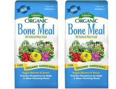 Espoma bone meal vista frontal del empaque mostrando información y tamaño útil