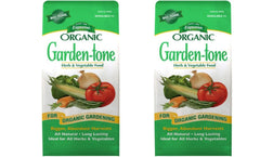 Espoma Garden-tone frente del paquete mostrando marca y peso, facilita compra informada