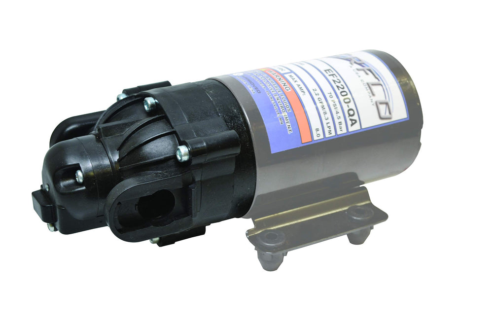 Everflo cabezal frontal mostrando conexiones rápidas y durabilidad