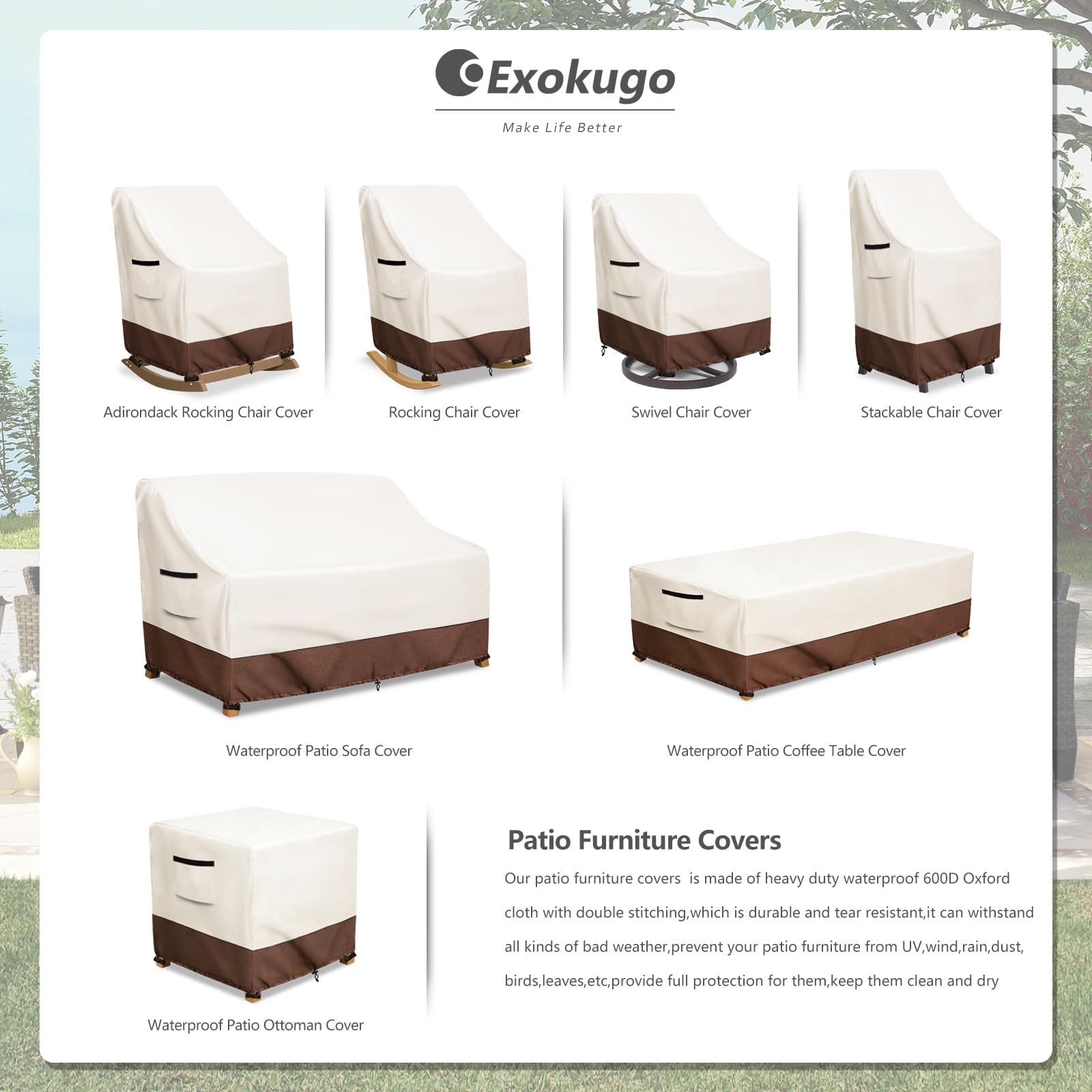 Exokugo cordón elástico y hebillas de fijación, ajuste seguro en viento