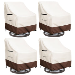 Exokugo vista frontal de la funda protegiendo sillón giratorio, protección completa