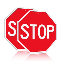 Faittoo señal STOP frontal con alto contraste visible desde lejos