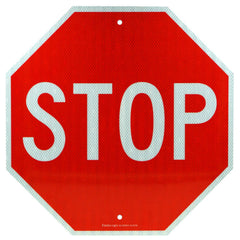 Faittoo Stop Signs vista frontal clara y legible, mejora la seguridad