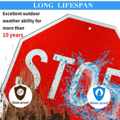 Faittoo Stop Signs exhibe el grosor de aluminio resistente contra corrosión
