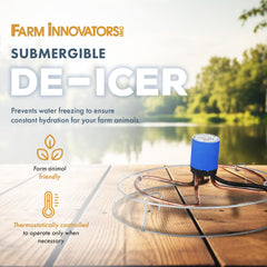 Farm Innovators jaula protectora detalle mostrando diseño Ice-N-Easy y seguridad