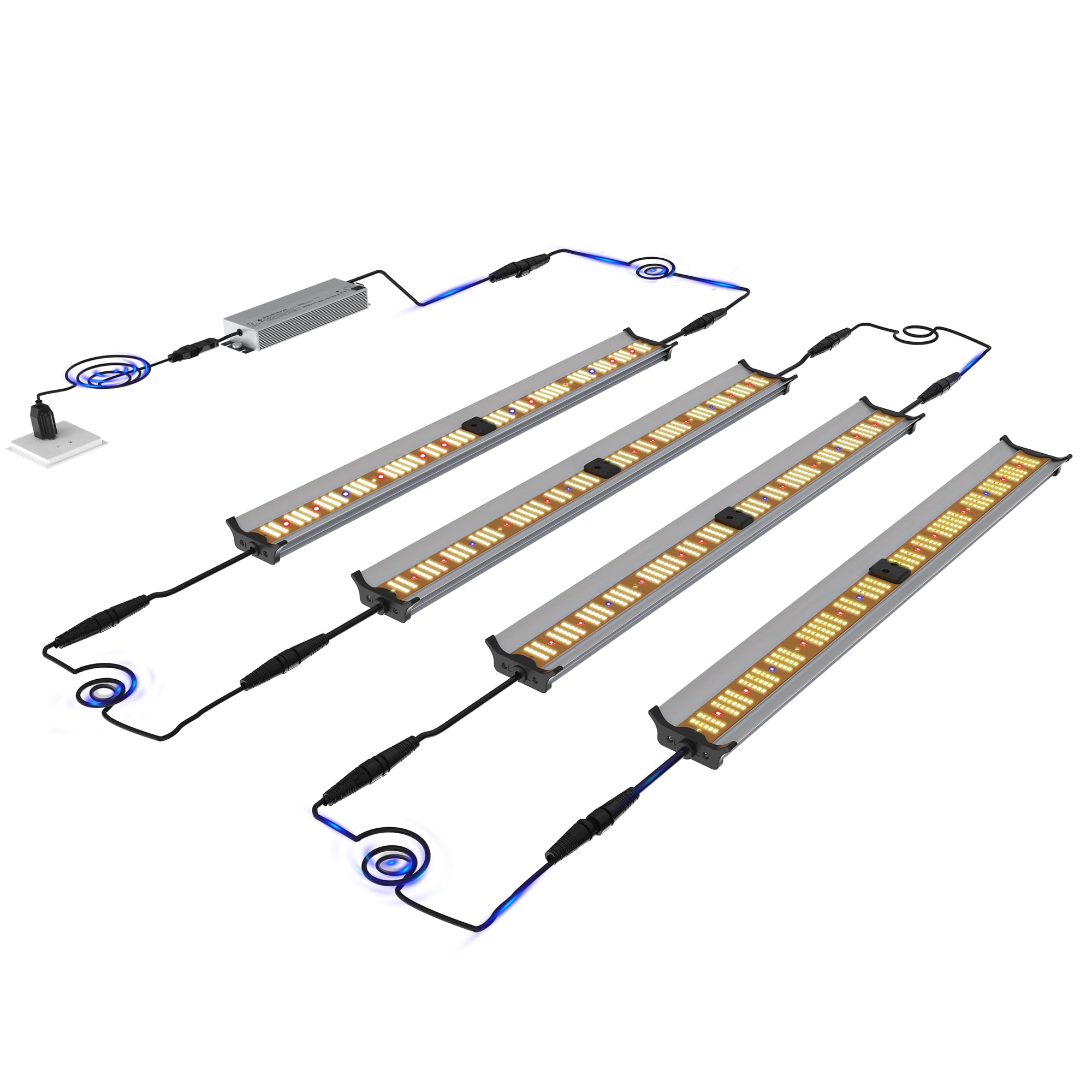 FARMLITE barras LED frontal mostrando diseño compacto y beneficio de cobertura
