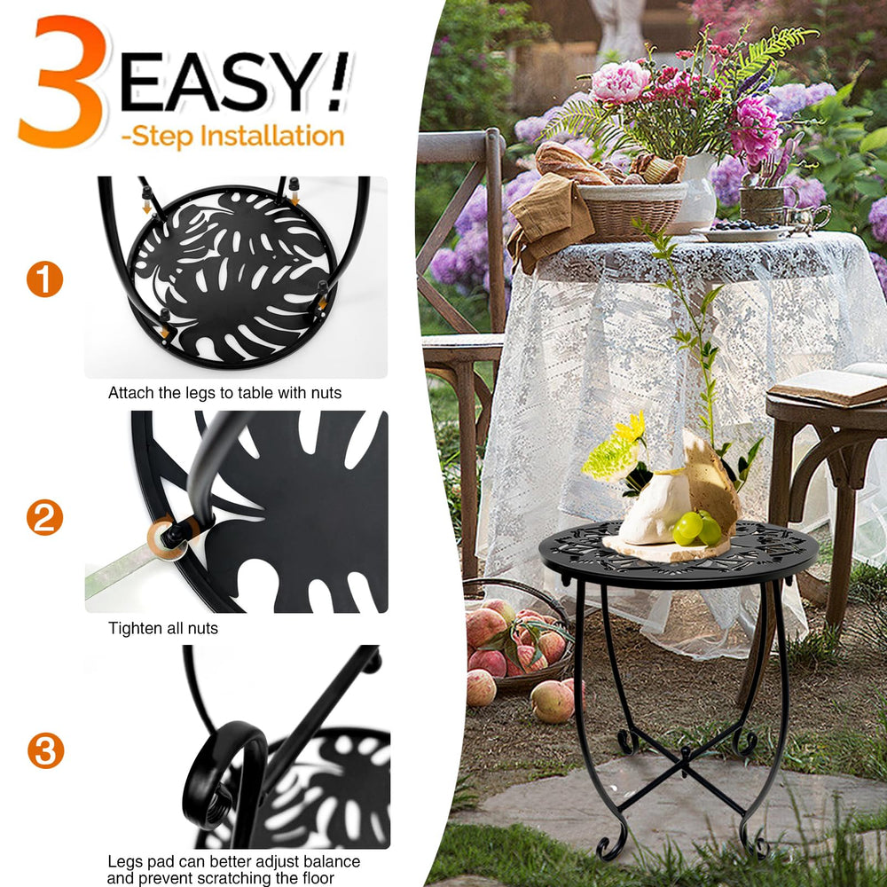 Fashion&cool mesa usada como soporte para plantas realzando vegetación