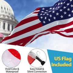 Feblomst bandera extendida 5 ft para mejor presencia en multitudes