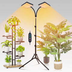 FECiDA vista frontal de la lámpara de cultivo con soporte, iluminación potente