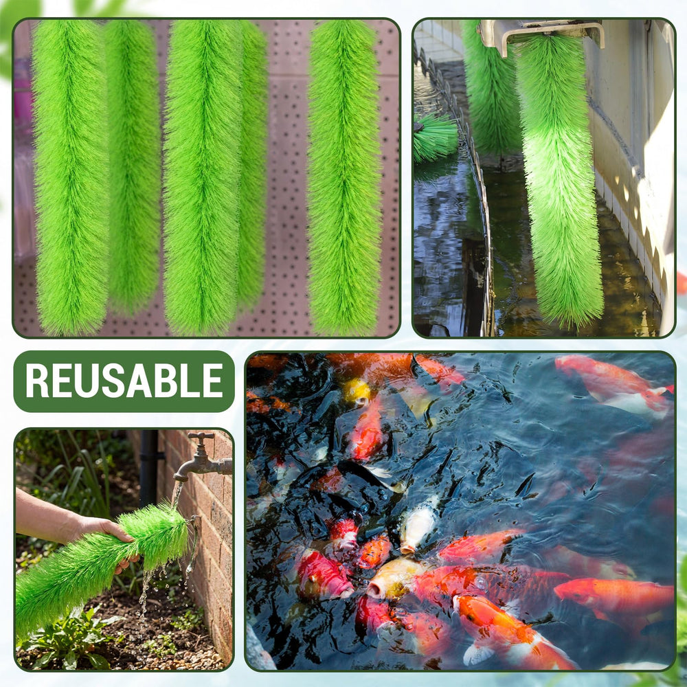 Ferrochef brocha instalada como decoración funcional en un acuario ornamental