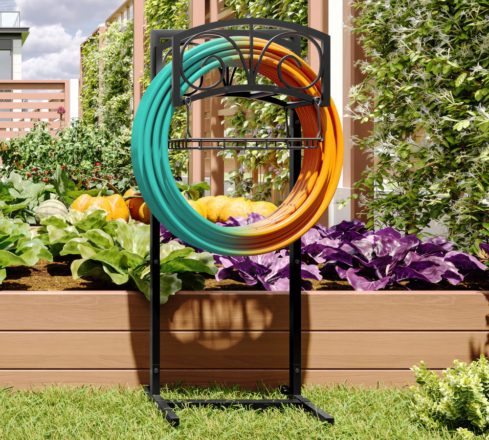 Fire Beauty soporte frontal mostrando su diseño estable y elegante para jardín