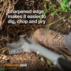 Fiskars mango Closeup, ergonomía con Softgrip para menor fatiga