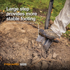 Fiskars paso grande, superficie antideslizante para pisada estable