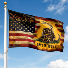 FLAGWIX bandera frontal Dont Tread On Me, diseño visible y durable