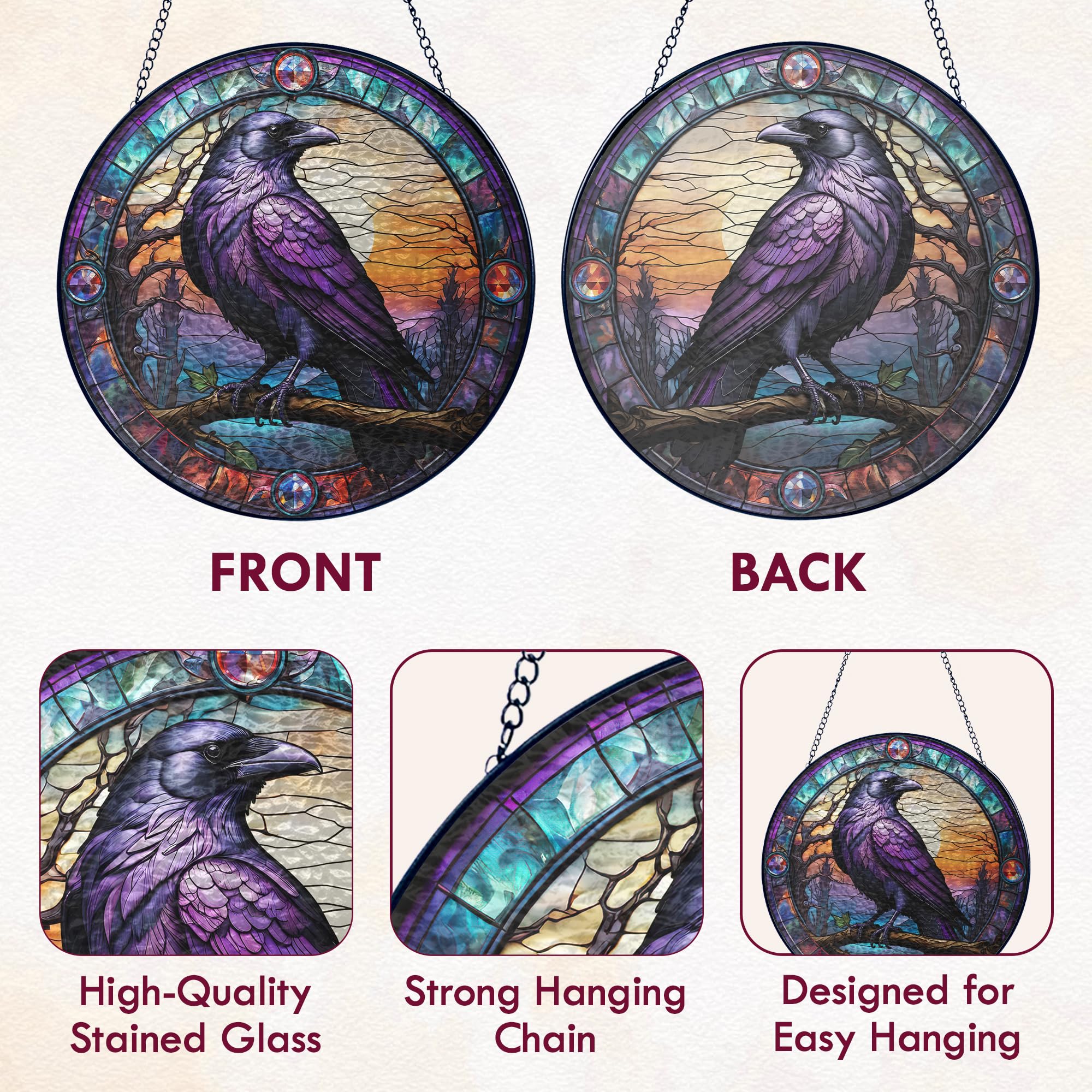 FLAGWIX suncatcher en ventana proyectando colores y mejorando la luz