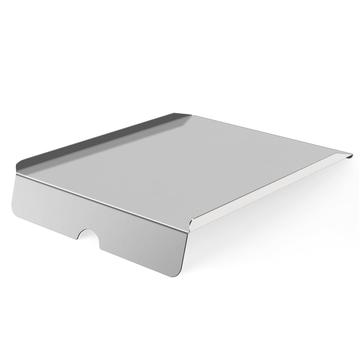 FlameDuty bandeja frontal instalada en Traeger Serie 22, mejora limpieza