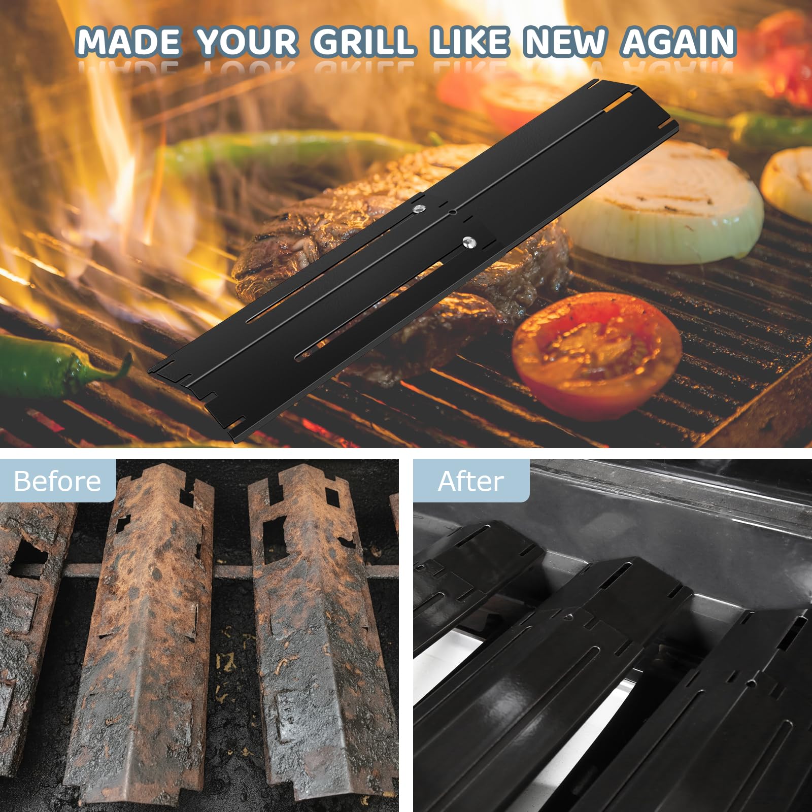 FlameDuty ambiente de asado mostrando las placas en uso y mejor cocción