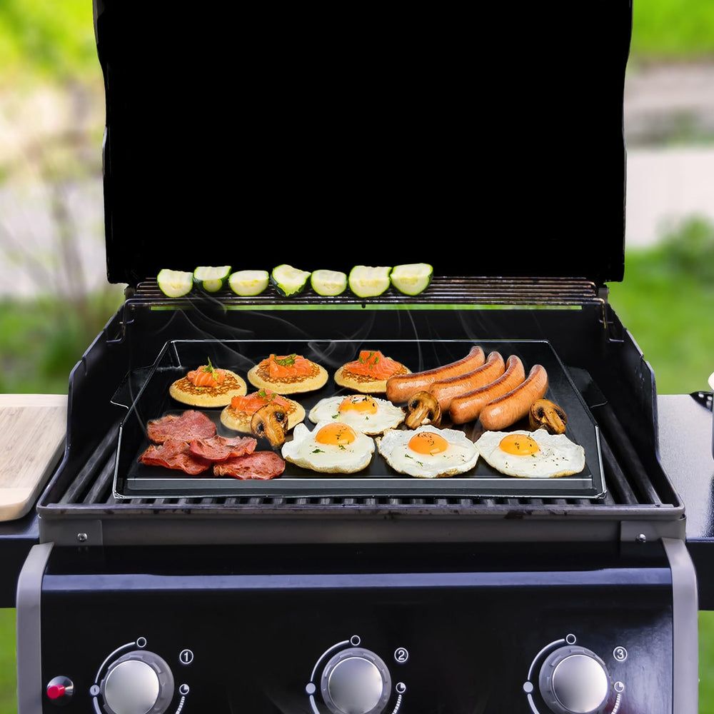 FlameDuty uso en escenario exterior mostrando cocinar al aire libre con familia